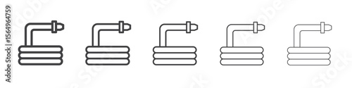 garden hose icon Line graphics illustration symbol
