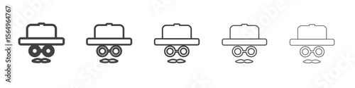 Gentleman icon Line graphics illustration symbol