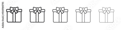 Gift icon Line graphics illustration symbol