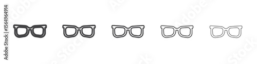 Glasses icon Line graphics illustration symbol