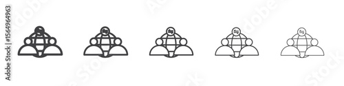 Globalization icon Line graphics illustration symbol