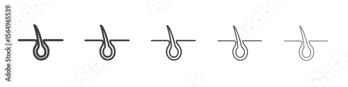 Hair Split Ends icon Line graphics illustration symbol