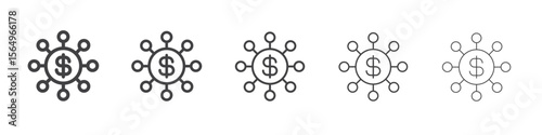 hedge fund icon Line graphics illustration symbol