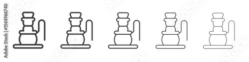 Hookah icon Line graphics illustration symbol