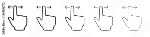 Horizontal swipe Flick Icon Line graphics illustration symbol