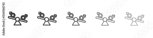 Hormone imbalance icon Line graphics illustration symbol