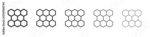 honeycomb icon Line graphics illustration symbol