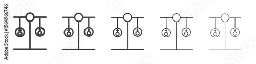 Hormone imbalance icon Line graphics illustration symbol