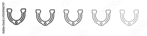Horseshoe icon Line graphics illustration symbol
