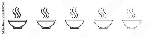 Hot meal icon Line graphics illustration symbol