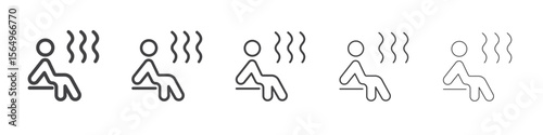 hot human icon Line graphics illustration symbol