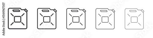 Jerrycan oil icon Line graphics illustration symbol