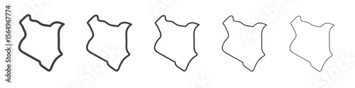 Kenya map icon Line graphics illustration symbol
