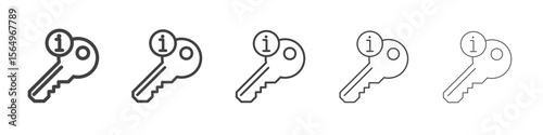 key information icon Line graphics illustration symbol