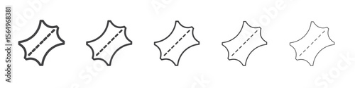 Leather Icon Line graphics illustration symbol
