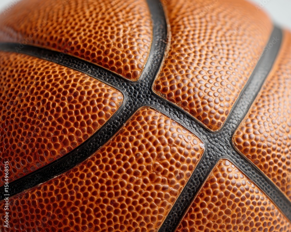 Fototapeta premium Deflated Ball. Closeup of White Basketball Ball on Orange Background