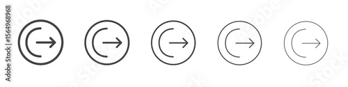 Logout icon Line graphics illustration symbol