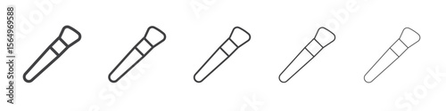 makeup brush icon Line graphics illustration symbol