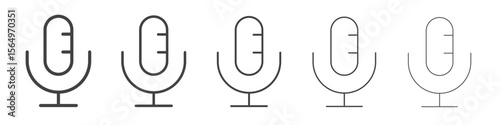 Microphone icon Line graphics illustration symbol