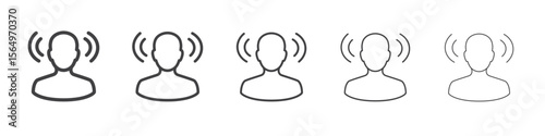 Mind awareness icon Line graphics illustration symbol