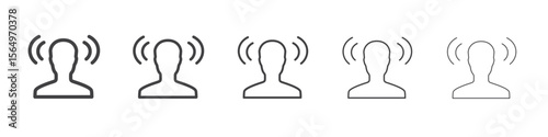 Mind awareness icon Line graphics illustration symbol