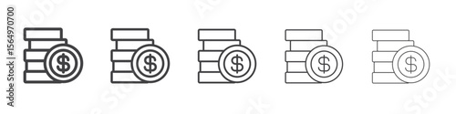 Money icon Line graphics illustration symbol