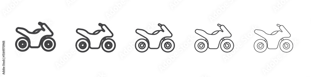 Fototapeta premium motorcycle icon Line graphics illustration symbol