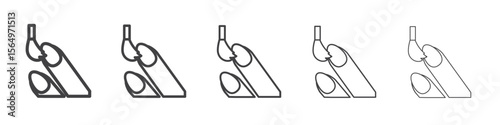 nails polish icon Line graphics illustration symbol