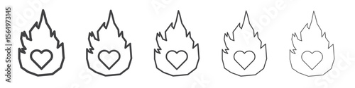 Passion icon Line graphics illustration symbol