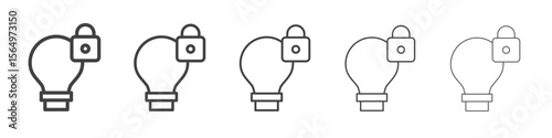 Patent idea icon Line graphics illustration symbol