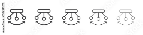 Payment cancel icon Line graphics illustration symbol