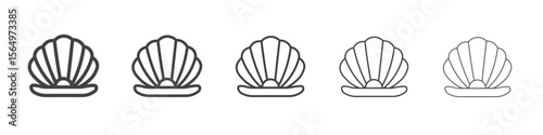 Pearl icon Line graphics illustration symbol