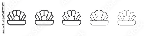 Pearl icon Line graphics illustration symbol