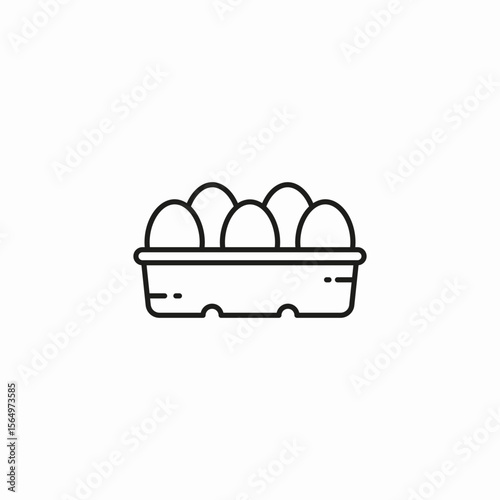 carton eggs dozen icon sign vector