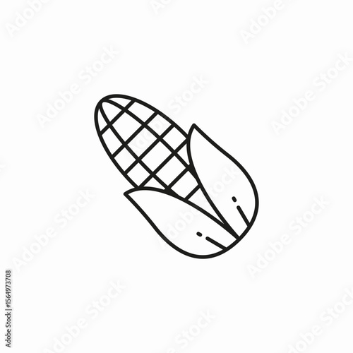 corn on cob icon sign vector