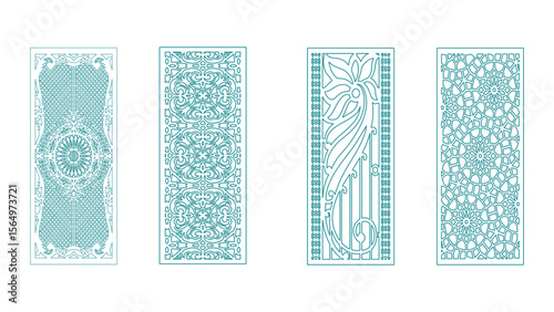 A high-resolution vector-style design of a decorative wall screen or door pattern intended for CNC plasma cutting.