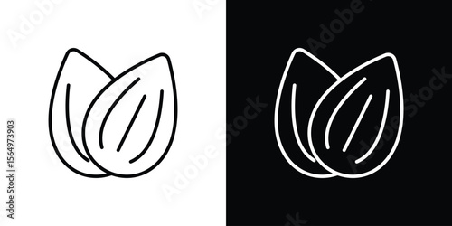 Almond icon logo element. Vector illustration. EPS10