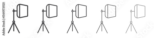 photography lighting icon Line graphics illustration symbol