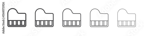 Piano icon Line graphics illustration symbol