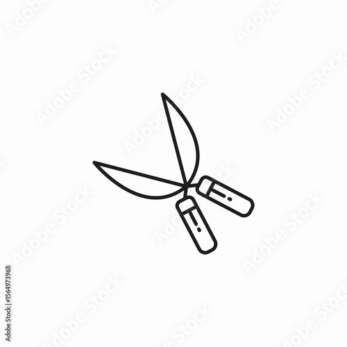 garden pruning shears icon sign vector