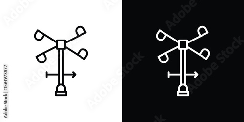 Anemometer icon logo element. Vector illustration. EPS10