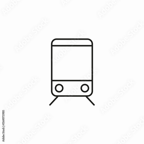 front train view icon sign vector
