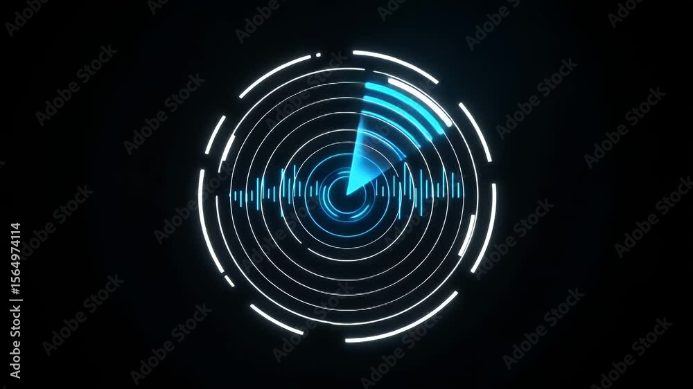 Abstract graphic design with concentric circles and glowing lines Abstract graphic design with concentric circles and glowing lines