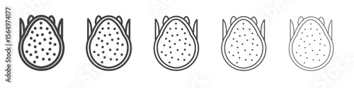 pitaya icon Line graphics illustration symbol