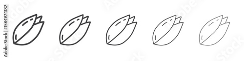 pistachio icon Line graphics illustration symbol