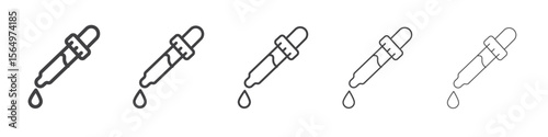 pipette icon Line graphics illustration symbol