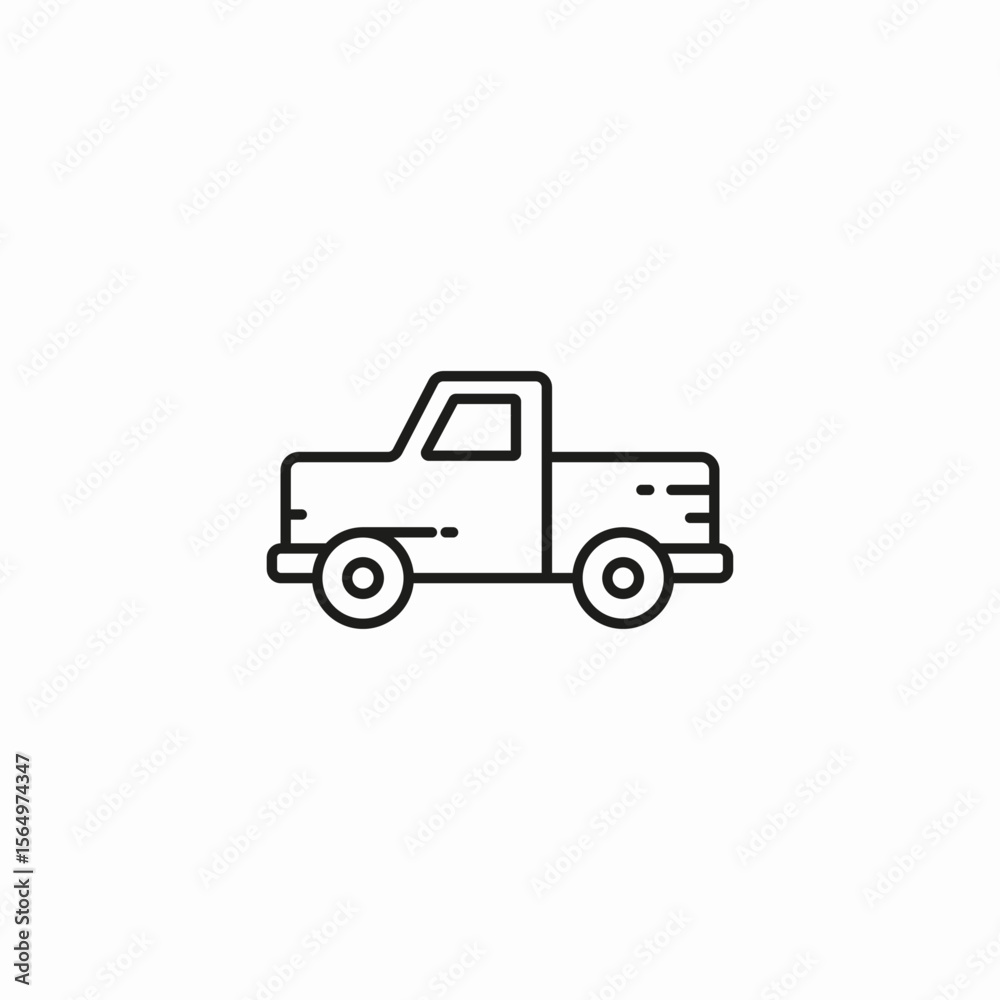 pickup truck vehicle icon sign vector pickup truck vehicle icon sign vector