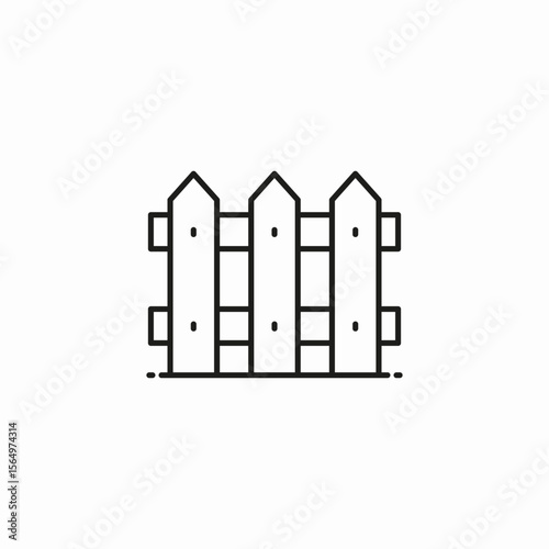picket fence barrier icon sign vector