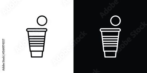Beer pong icon logo element. Vector illustration. EPS10