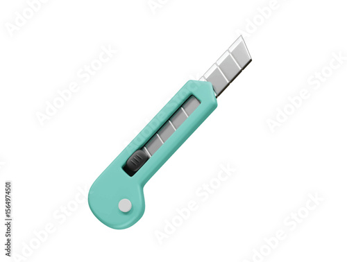Utility Knife icon 3d. cutter knife icon 3d illustration